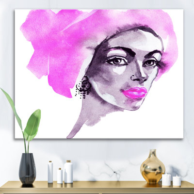 Portrait de femme afro-américaine - peinture sur toile