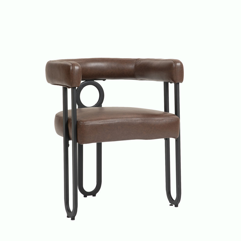 Ensemble de 2 fauteuils d'appoint en chenille, Brun foncé 