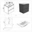 Nikole 500mm Single Bathroom Vanity with Drop In Ceramic Basin-721300342