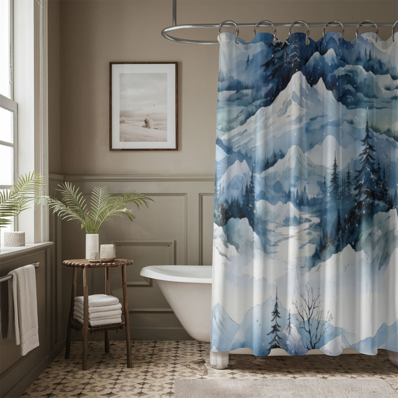 Rideau de douche Wintry Paradise - Premium, H 74 po x l 71 po