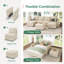 Canapé-lit modulaire en U avec siège de rangement beige-1995011899