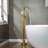 Cove 1 Handle Bathroom Freestanding Tub Filler with Diverter-727024355