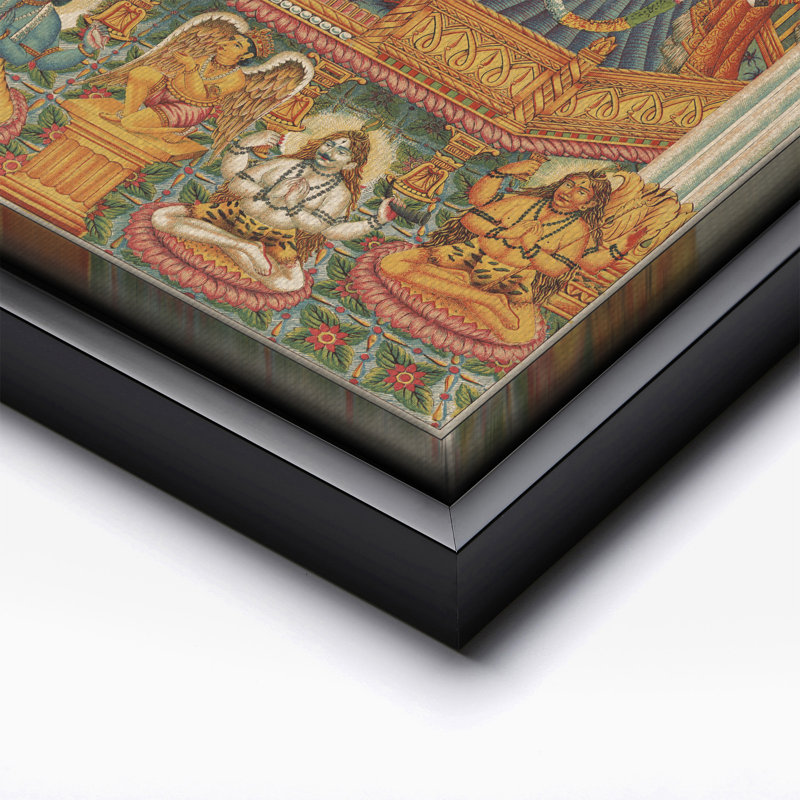 Krishna, maître du monde, Cadre noir, Canevas, H 08 po x l 10 po