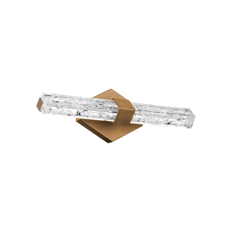 Regal 1-Light Dimmable LED Vanity Light, Aged Brass