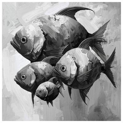 Rideaux de douche monochromes poisson très longs