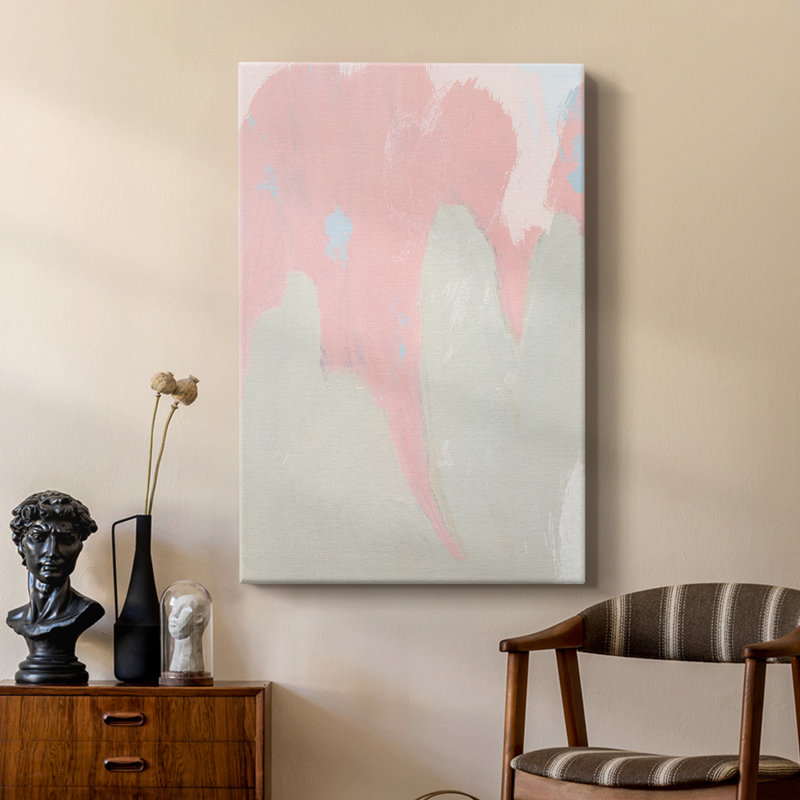 Blush abstrait IV - galerie Cavas sur mesure, H 27 po x l 18 po
