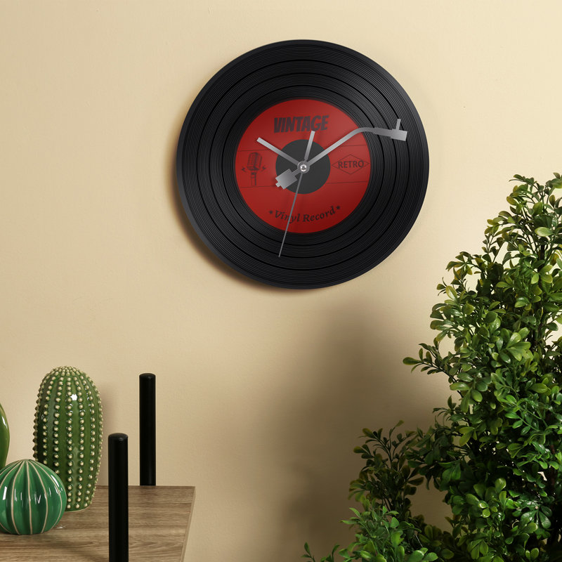 Horloge de bureau rectangulaire pour salle d'étude chambre acajou