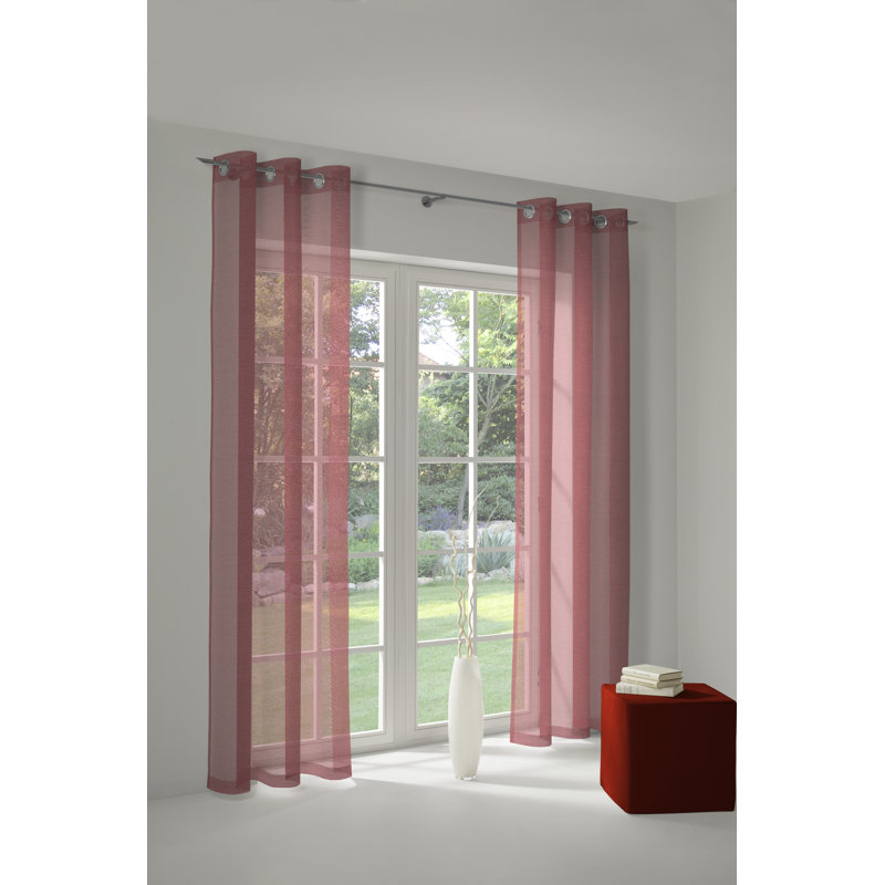 Peck Eyelet Room Darkening Single Curtain, Red, 142cm Width x 220cm Drop