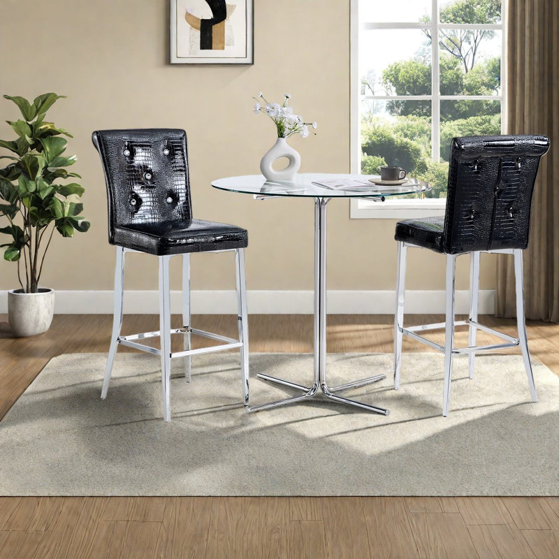 Ensemble de table de salle à manger (doit inclure la table et la chaise), ensemble de cuisine moderne en verre et métal