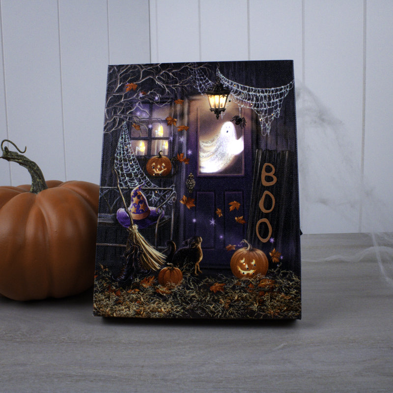 Boo 8x6 Lighted Tabletop Canvas