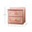Wooden 2 Drawers Nightstand In Pink Finish