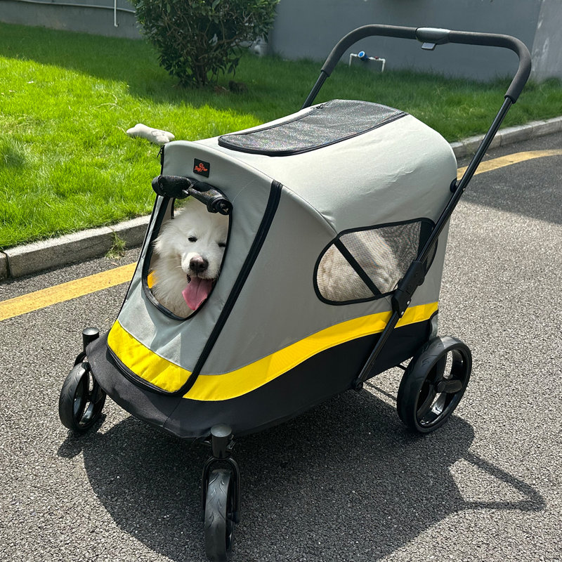 Chariot-poussette pliable pour chien
