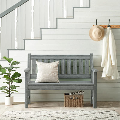 Banc de jardin pour 2 personnes, banc de patio en bois d'œuvre pour porche, parc, jardin