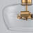3-Light 12'' Dome Glass Semi Flush Mount