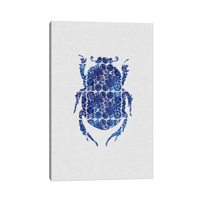 Blue Beetle I by Orara Studio - Wrapped Canvas Print, 20.32 cm H x 30.48 cm W