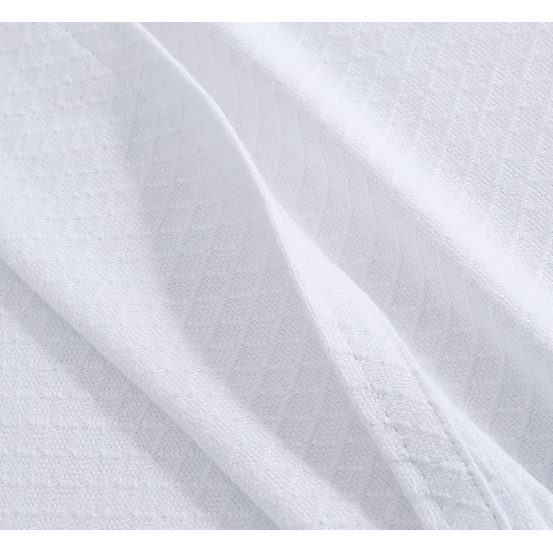 Charisma Deluxe King-Sized White Cotton Woven Blanket