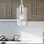 Luminaire suspendu cylindrique simple à 4 lumières Letourneau