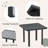 Patio Table And Chairs With Rectangular Sidetable Chairs And Bench For Garden Backyard-2071013823