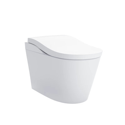 Toilette intégrée à double chasse 1,0 ou 0,8 GF TOTO® NEOREST® LS, blanc coton avec bordure argentée