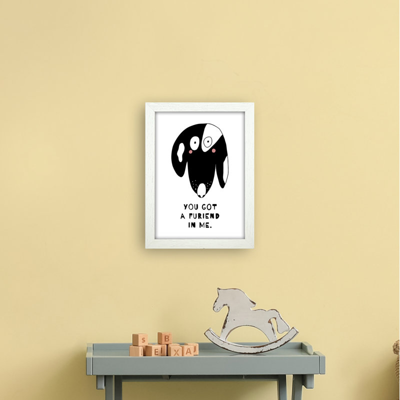 Dog by Miniofmine - Print, 34cm H x 25cm W x 3cm D, Brown Framed