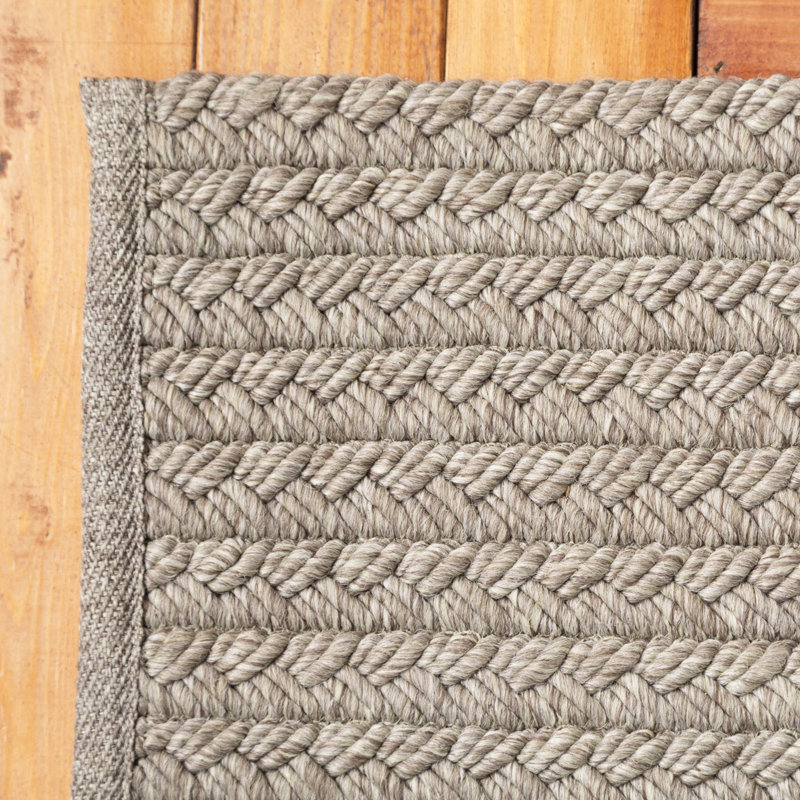 Tapis intérieur / extérieur gris Alicien, Rectangle 6 pi x 9 pi