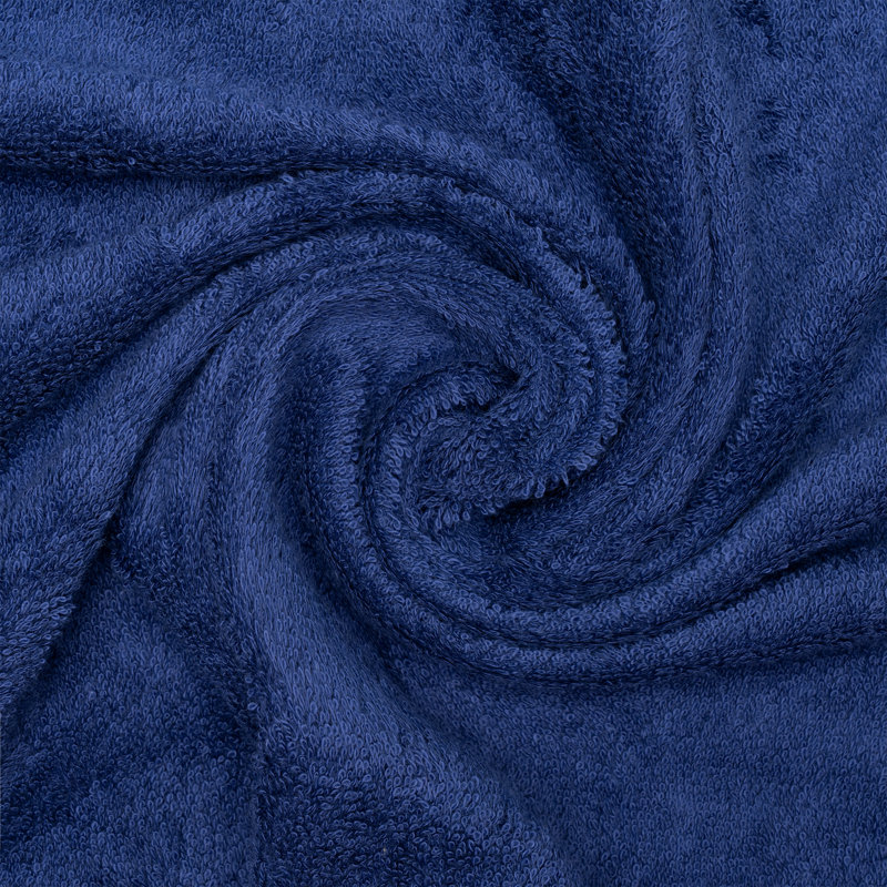 Ensemble de serviettes essuie-mains 100% coton 4 pièces Kendra, Bleu marine, 12