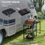 Table de patio de cuisine pliante, station de cuisson de camping portable avec support de lanterne réglable, crochets de suspension et sac de transport