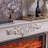 Beige Manufactured Wood Electric Fireplace