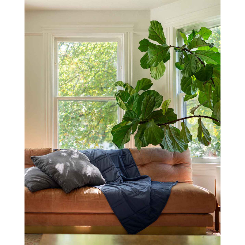 Couverture lestée en coton Baloo Living, Jeté, Marine