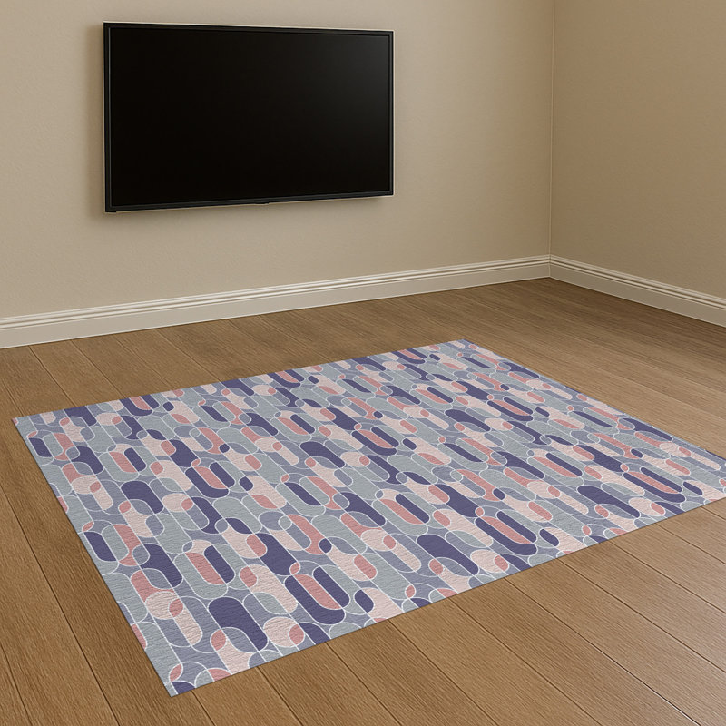 Geometric Area Rug, Rectangle 140 x 200 cm