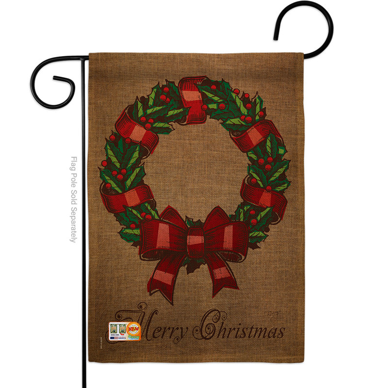 Drapeau de jardin 2 côtés en polyester 1 pi 6,5 po x 1 pi 1 po