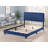 Valletta Navy Blue Velvet Full Bed-1686035253-1686035255