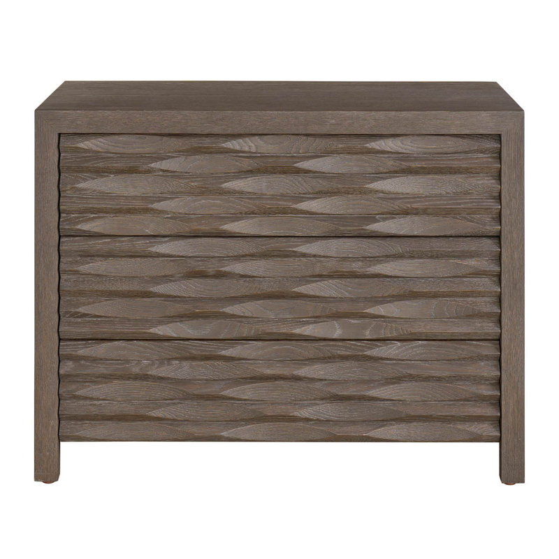 Modern 3 - Drawer Nightstand, Brown
