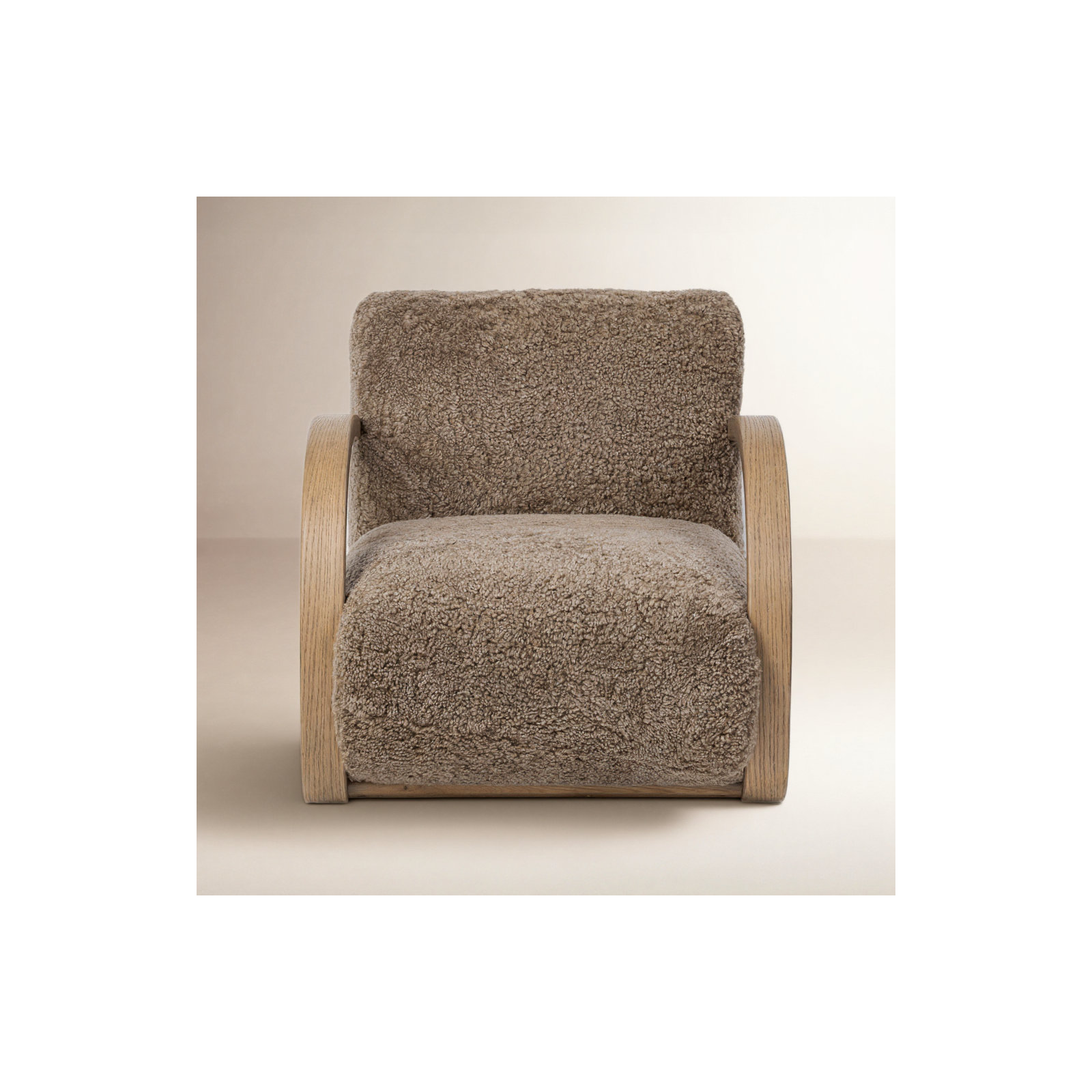 Burke Shearling Accent Chair, Taupe Shearling