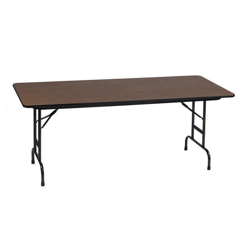 Adjustable Height Walnut Melamine Top Training Table
