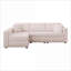 Canapés modulaires | Canapé modulaire en L 106,3 po à 4 places en bois massif pour chambre à coucher 106,3 po | Rose clair | Standard