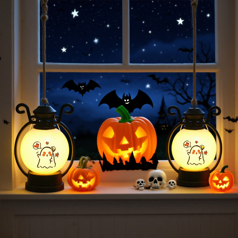 Ensemble de 2 lumières citrouilles d'Halloween