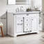 Meuble-lavabo simple autoportant 48 po avec plateau en marbre d'ingénierie 48 po