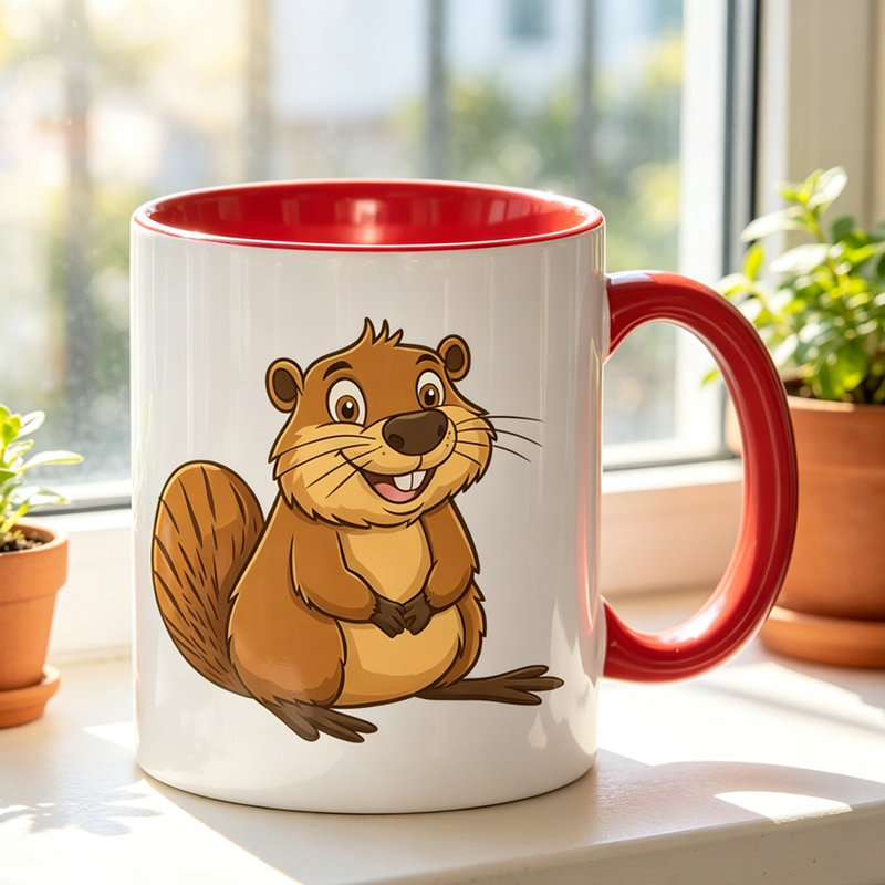Ceramic Coffee Mug, Red
