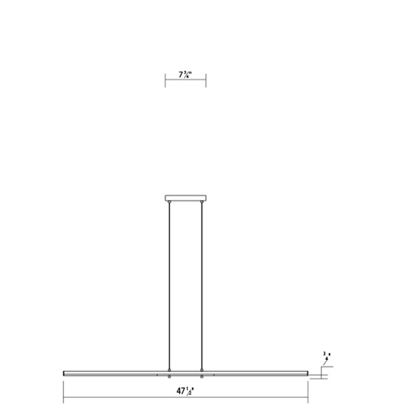 Satin White 47.5" Aluminum LED Pendant Light
