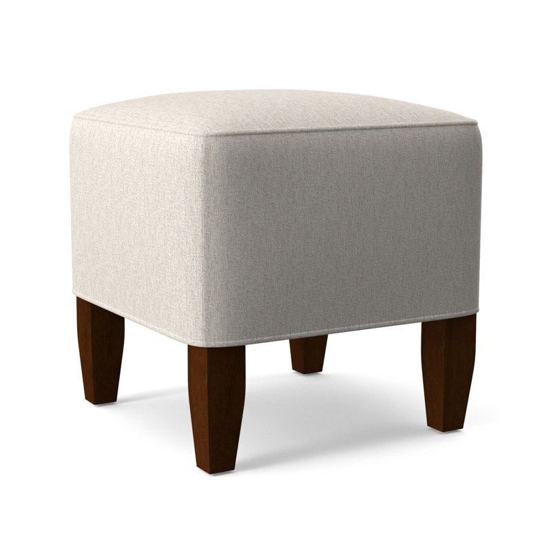Brooklyn Upholstered Ottoman, Beige Performance Fabric; 0851-73, Coffee Finish