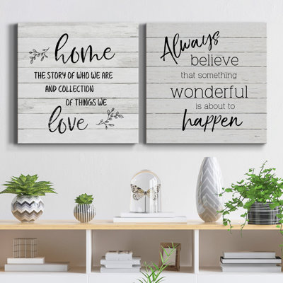 Home Love - Ensemble de 2 reproductions sur toiles tendues