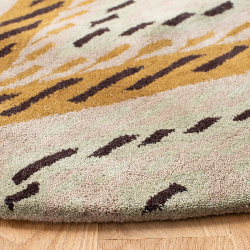Eaton Wyndham Hand Tufted Wool Geometric Rug, Round 7'