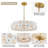 Modern Flower Glass Gold Chandelier-156439707-156439686