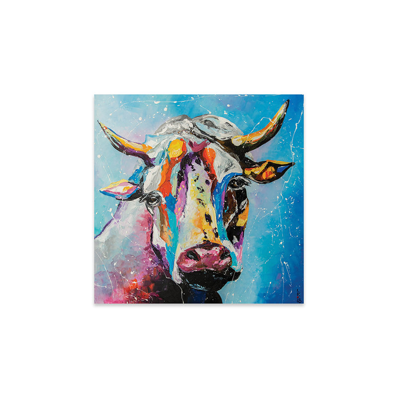 Vache colorée sur plastique / acrylique par KuptsovaArt Peinture