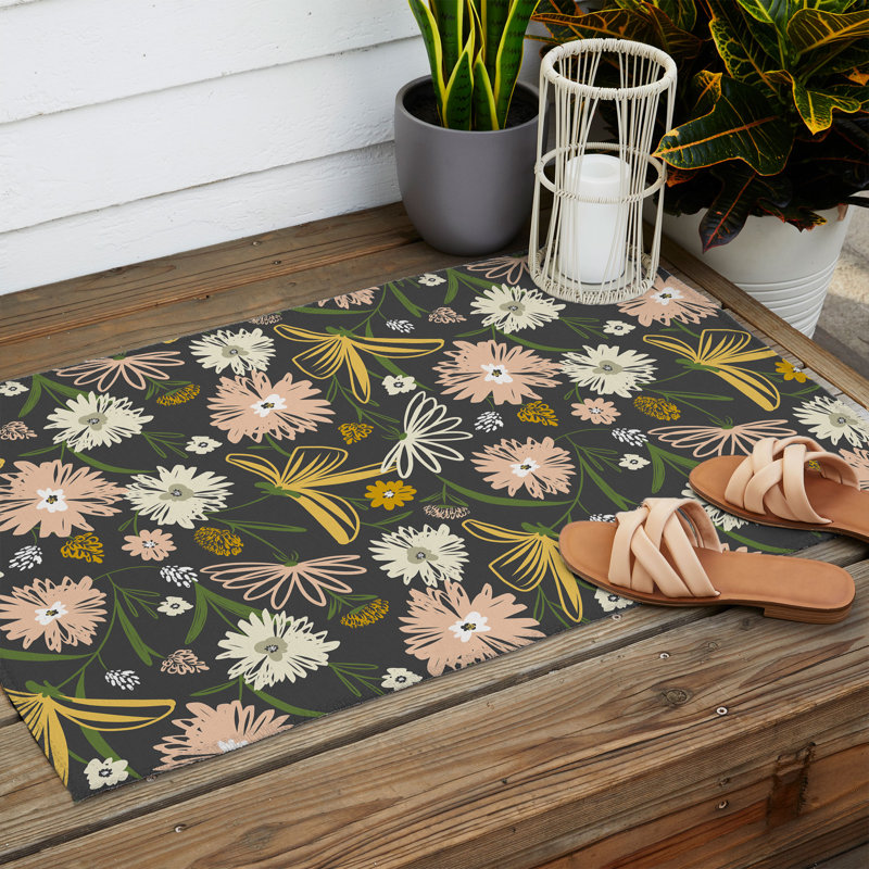 Floral Rug, Rectangle 2' x 3'