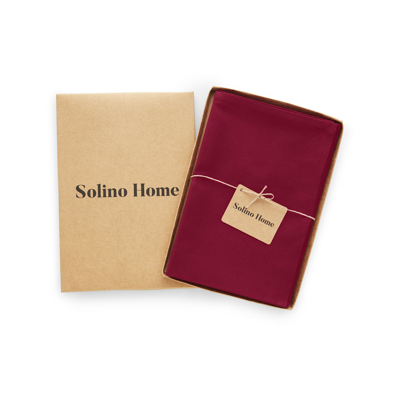 Dru Cotton Linen Dinner Napkins, Red