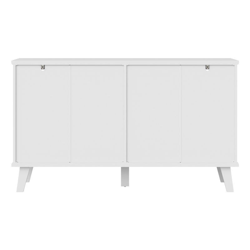52''W Four Hollow Door Sideboard, White