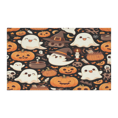 Tapis tressé Spooky Pumpkins