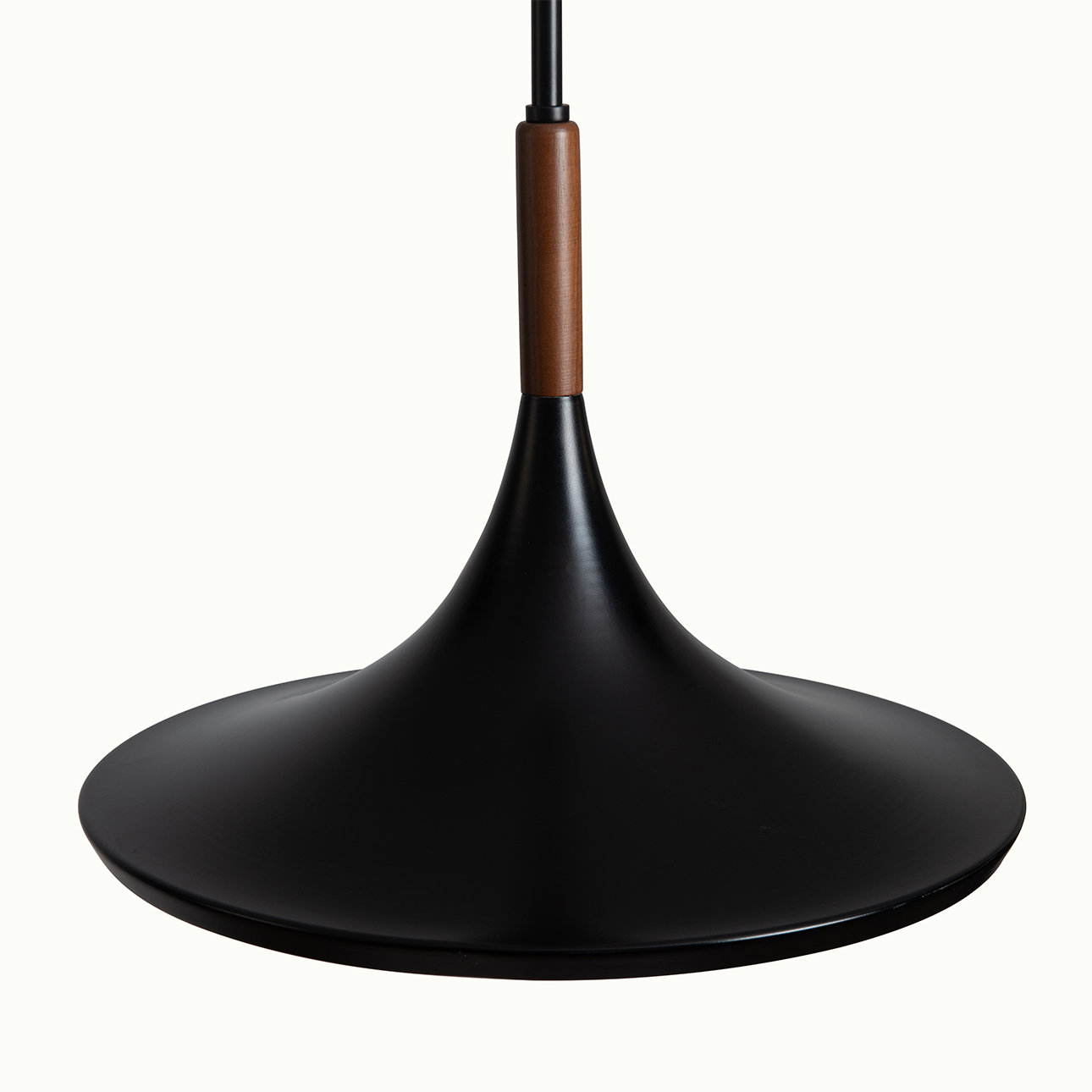 Lodi Pendant Light - Matte Black, Walnut, Small